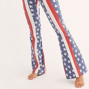 Free People Stars & Stripes Flare Jeans